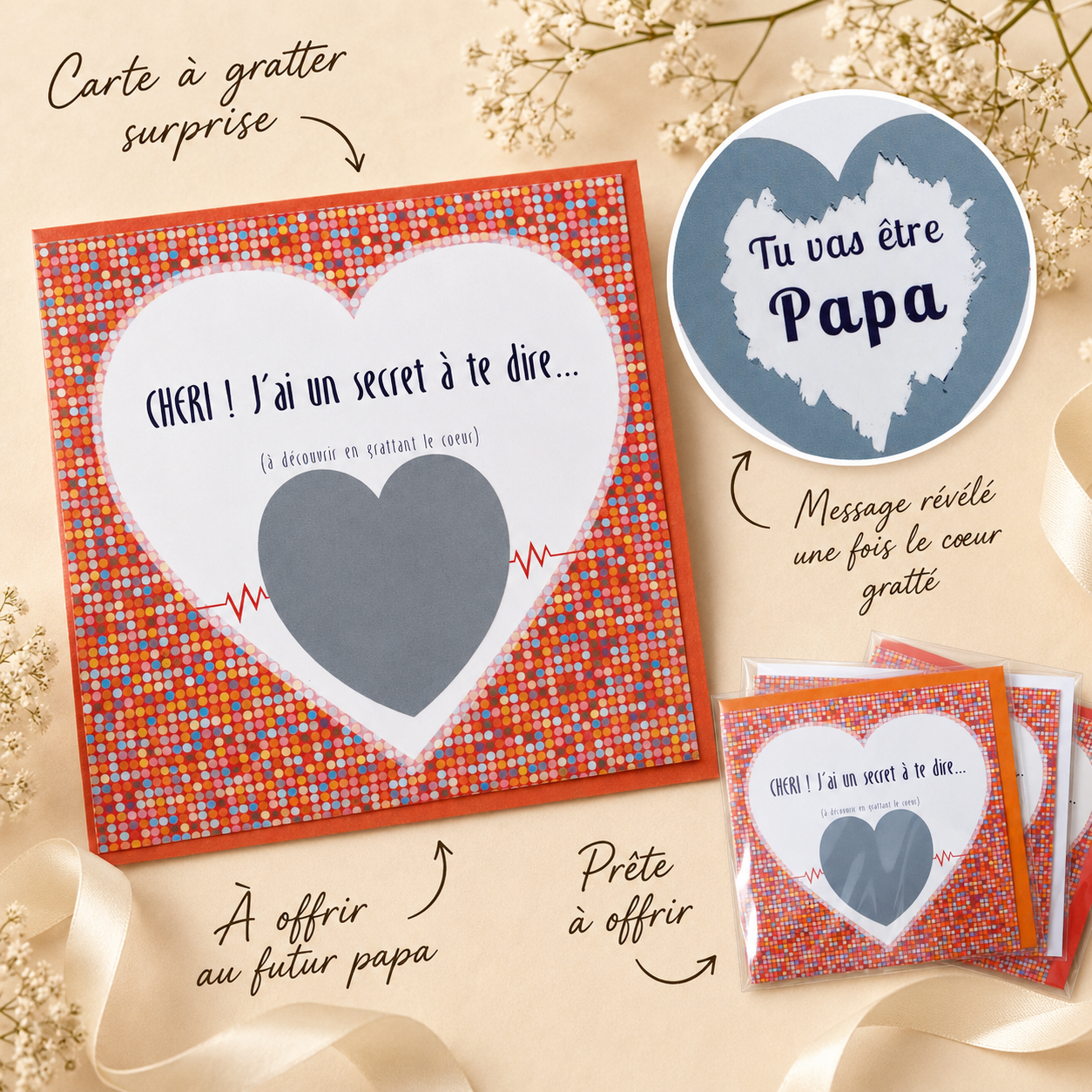 Carte à gratter – Papa